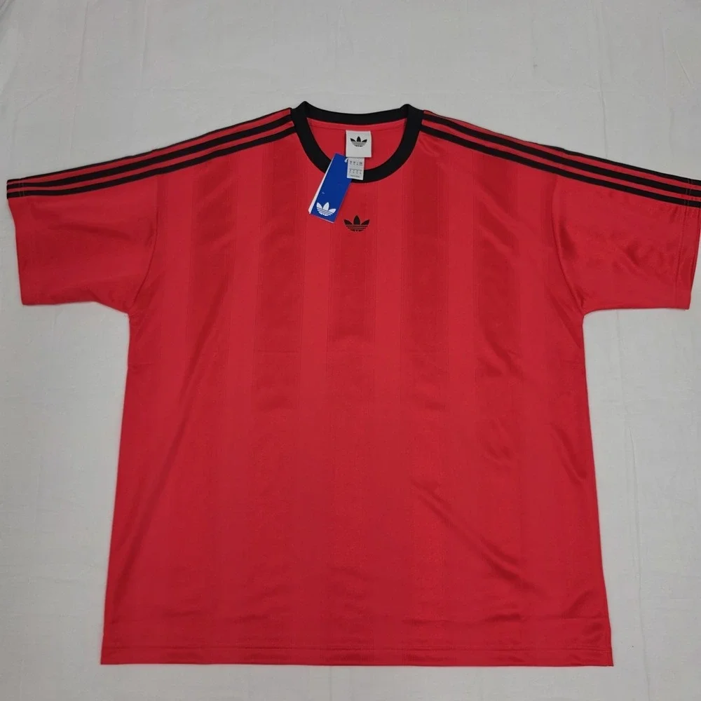 Adidas Jacquard Jersey Red Black JW5881 Men's Size XLarge